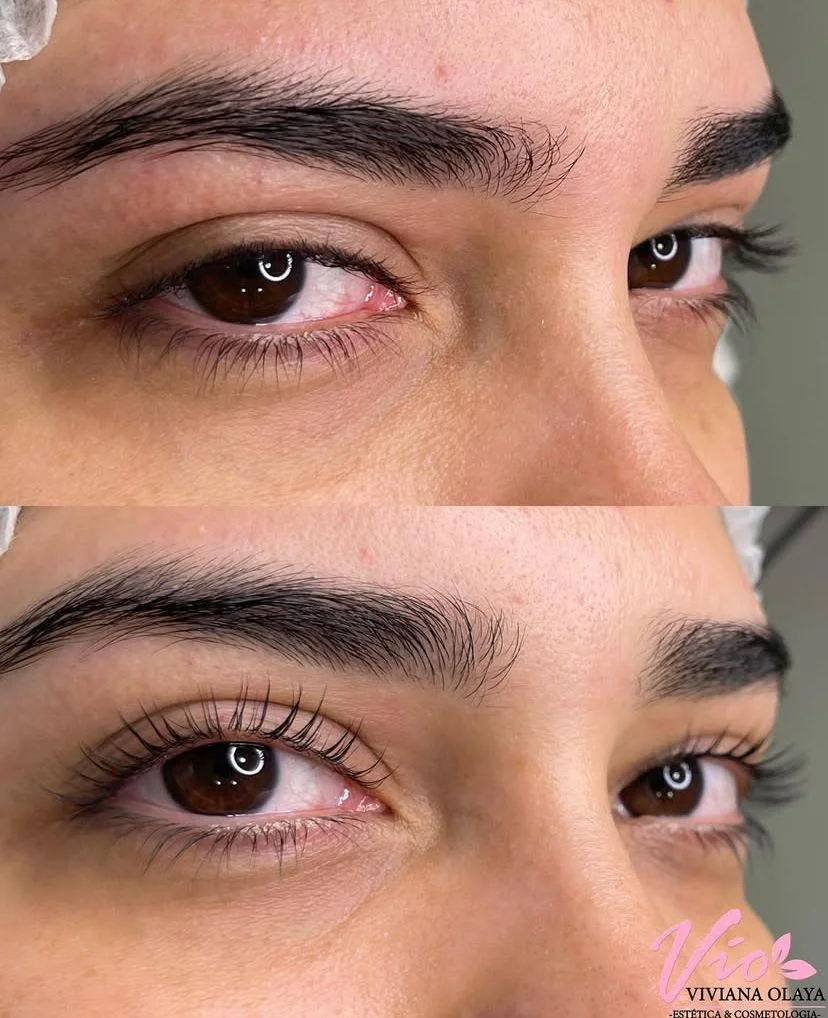 Estética Viviana Olaya – Lifting de pestañas antes y después